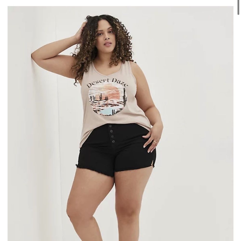 Torrid Girlfriend Tank - Signature Jersey Daze Sand Desert Size 2X NWT